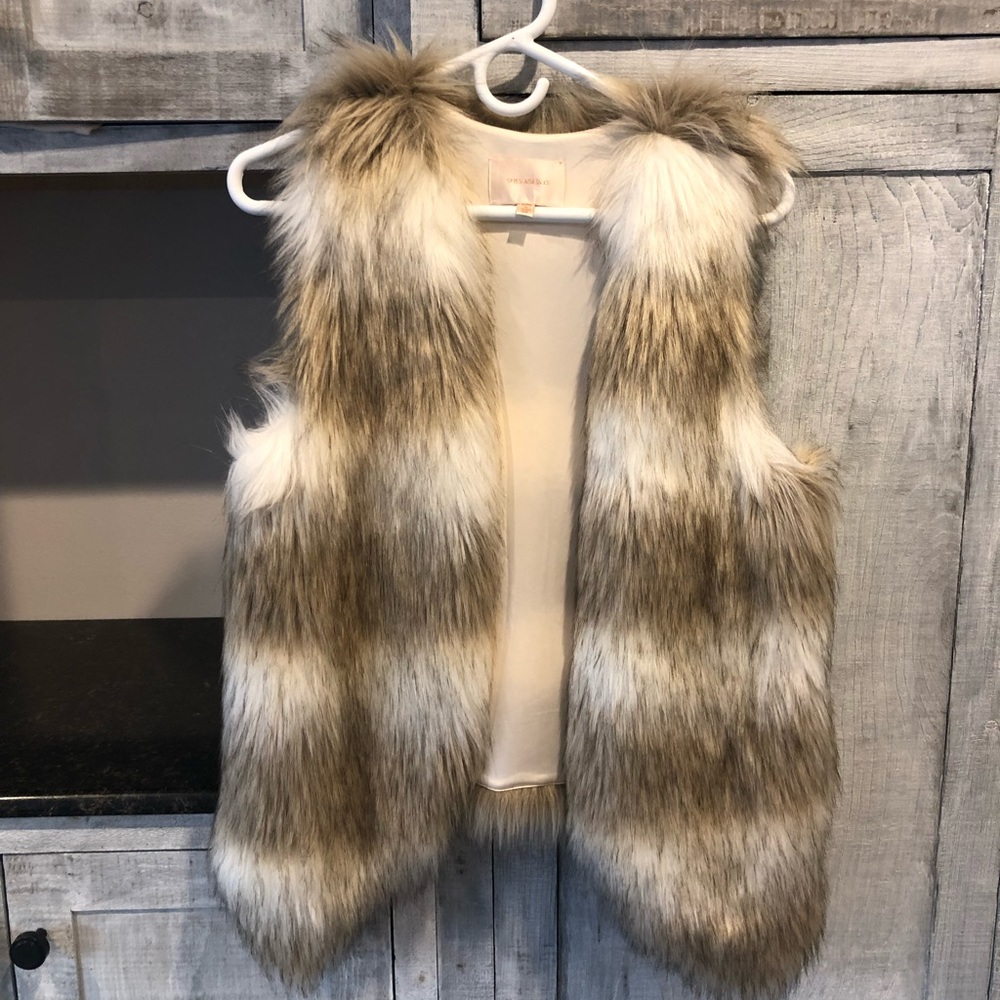 Skies Are Blue Buster faux fur vest